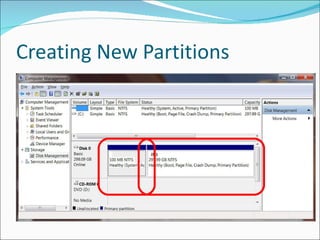 Creating New Partitions 