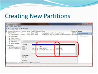 Creating New Partitions 