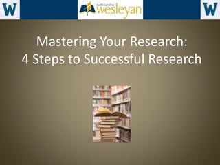 Mastering Your Research:
4 Steps to Successful Research
 