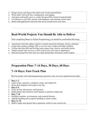 Master in Python Programming: Complete Learning Path and Skills Guide | PDF