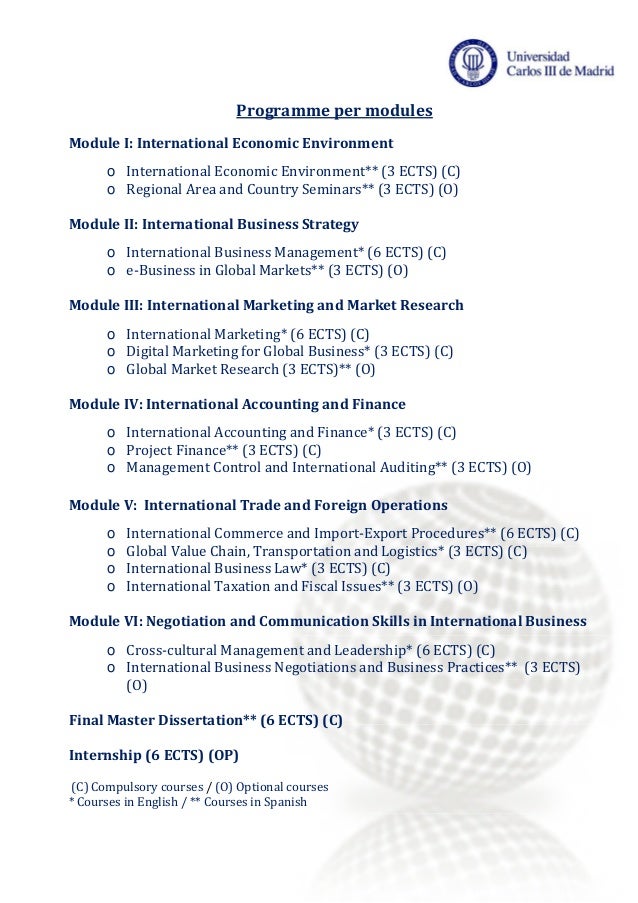 Master thesis international trade