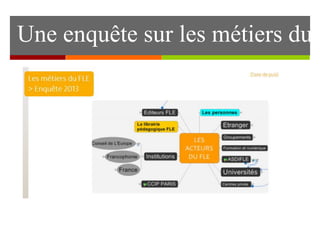 Une enquête sur les métiers du FLE 
 