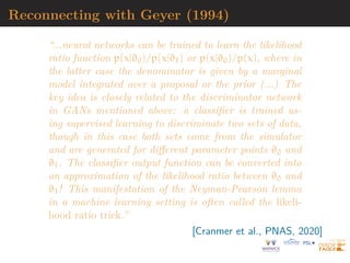 General theory of normalising flows
“...how expressive are flow-based models? Can they rep-
resent any distribution p(x), even if the base distribution
is restricted to be simple? We show that this universal
representation is possible under reasonable conditions
on p(x).”
Obvious when considering the inverse conditional cdf
transforms, assuming differentiability
[Papamakarios et al., 2019]
 