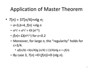 Master method theorem | PPT