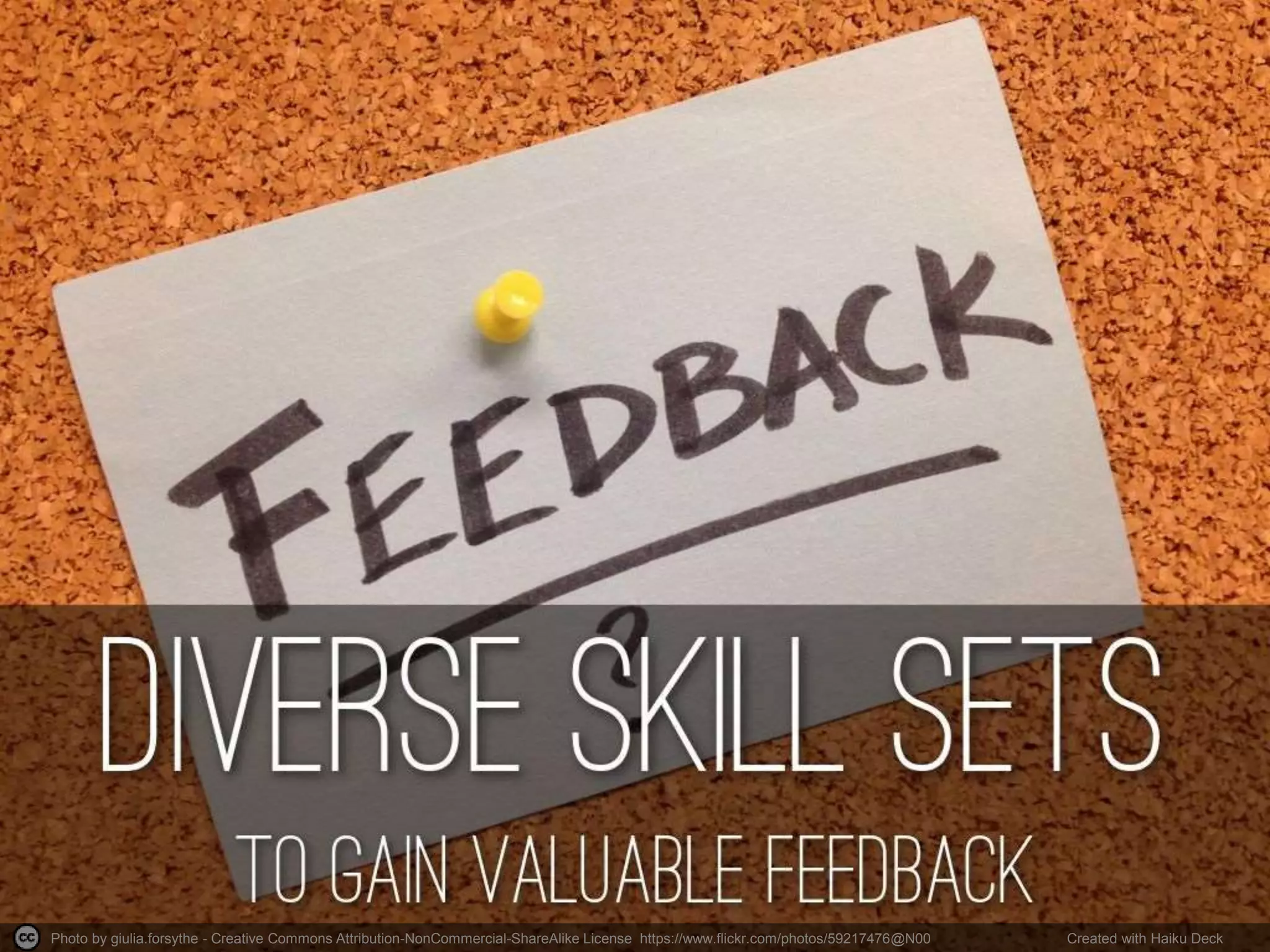 Photo by giulia.forsythe - Creative Commons Attribution-NonCommercial-ShareAlike License https://www.flickr.com/photos/59217476@N00 Created with Haiku Deck
 