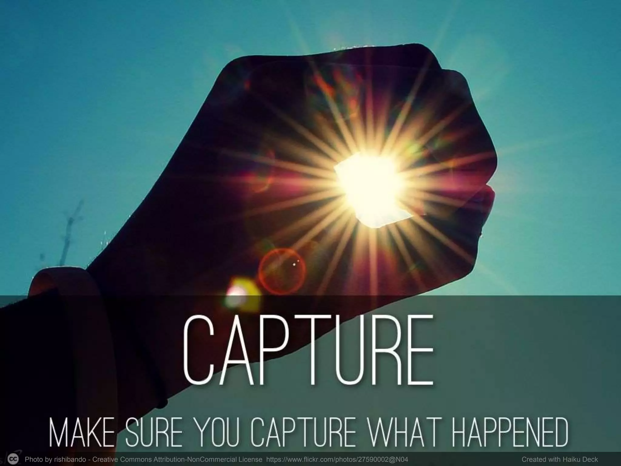 Photo by rishibando - Creative Commons Attribution-NonCommercial License https://www.flickr.com/photos/27590002@N04 Created with Haiku Deck
 