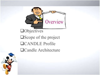 Objectives
Scope of the project
CANDLE Profile
Candle Architecture