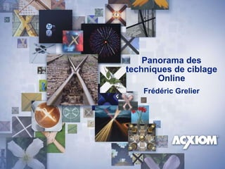 Panorama des techniques de ciblage Online Frédéric Grelier 