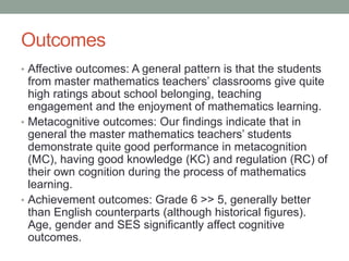 Master Mathematics Teachers in Chinese primary schools | PPTX