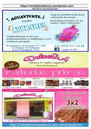 https://revistamastermx.wordpress.com
REVISTA MASTER MX
http://mastermxmastermx.wix.com/mastermx
 