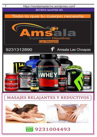 REVISTA MASTER MX
7 https://revistamastermx.wordpress.com/
 