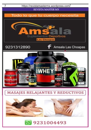 REVISTA MASTER MX
7 https://revistamastermx.wordpress.com/
 