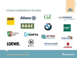 Unsere zufriedenen Kunden
Unternehmenspräsentation
2204.09.2013
 