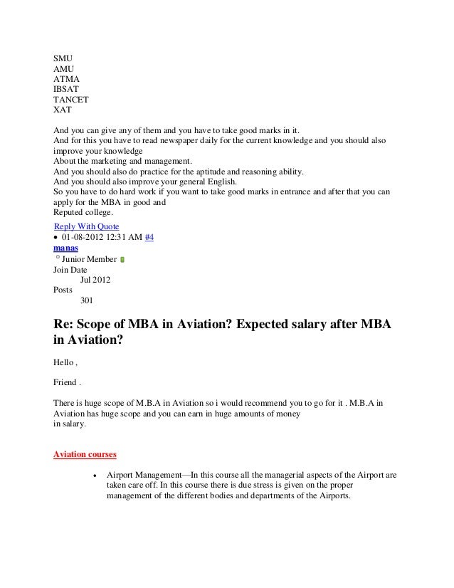 master of business administration salary
