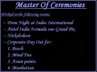 Master of ceremonies