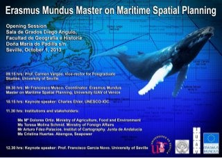 Sesión apertura Master en Planificación Espacial Marítima
