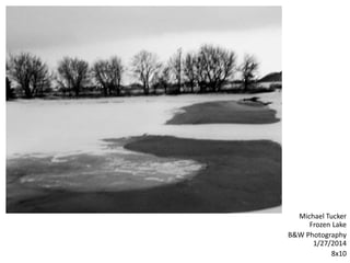 Michael Tucker
Frozen Lake
B&W Photography
1/27/2014
8x10
 