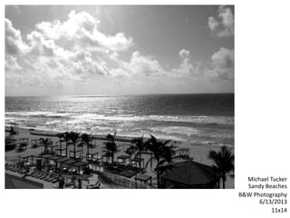 Michael Tucker
Sandy Beaches
B&W Photography
6/13/2013
11x14
 