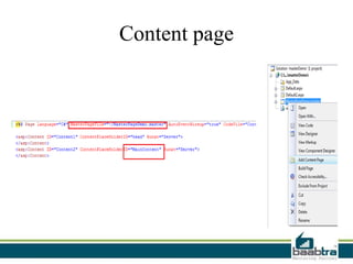 Master page in asp.net