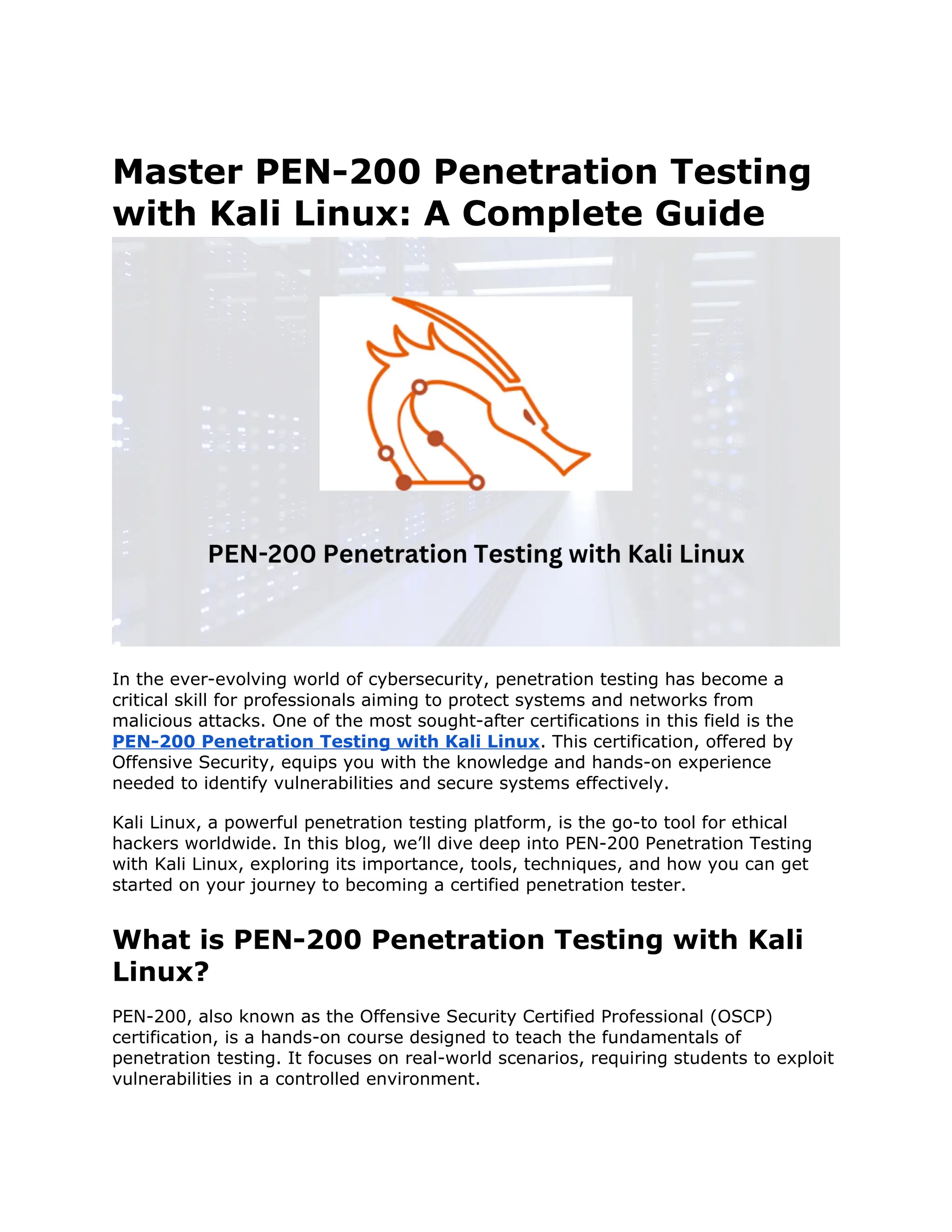 Master PEN-200 Penetration Testing with Kali Linux_ A Complete Guide.docx