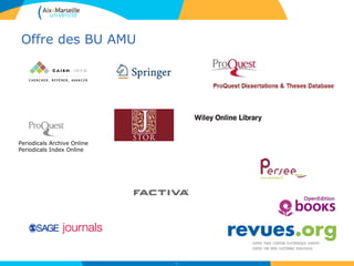 Offre des BU AMU
22
Periodicals Archive Online
Periodicals Index Online
 