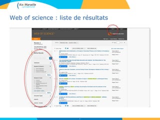 Web of science : liste de résultats
48
 