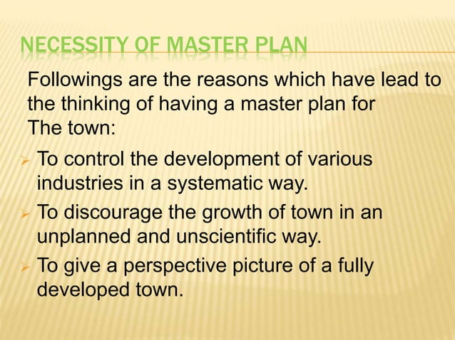 Master plan (Town Planning) | PPTX | Developmental Sites | Real Estate