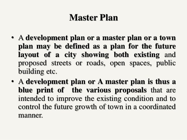 master plan definition business