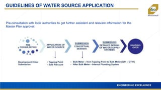 GUIDELINES OF WATER SOURCE APPLICATION
Pre-consultation with local authorities to get further assistant and relevant information for the
Master Plan approval:
 