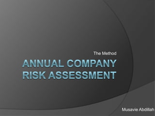 The Method




             Musavie Abdillah
 