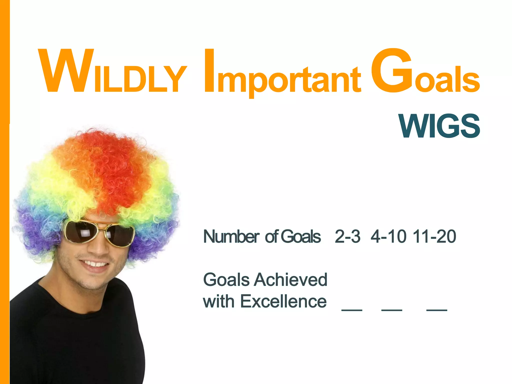 WILDLY Important Goals
WIGS

 