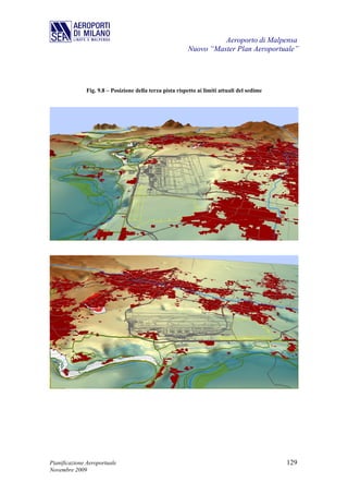Aeroporto di Malpensa
                                                          Nuovo “Master Plan Aeroportuale”




              Fig. 9.8 – Posizione della terza pista rispetto ai limiti attuali del sedime




Pianificazione Aeroportuale                                                                  129
Novembre 2009
 