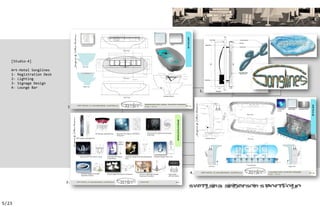 [Studio-4]

   Art-Hotel Songlines
   1- Registration Desk
   2- Lighting
   3- Signage Design
   4- Lounge Bar
                                    3.



                          1.




                               4.

                          2.
                                         ’


5/23
 
