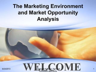The Marketing Environment
and Market Opportunity
Analysis
9/23/2013 1Gaanyesh Kulkarni, Principal
Consultant @envertis
 