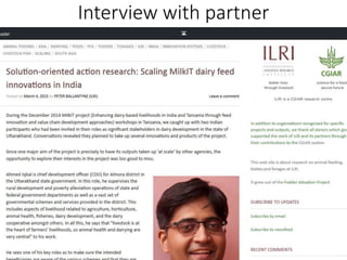 Interview with partner
 