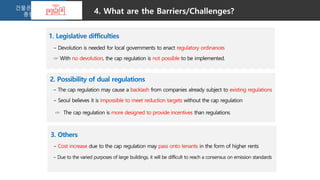 건물온실가스
총량제 4. What are the Barriers/Challenges?
 