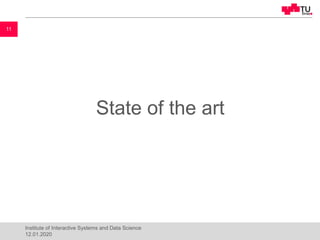 State of the art
11
Institute of Interactive Systems and Data Science
12.01.2020
 