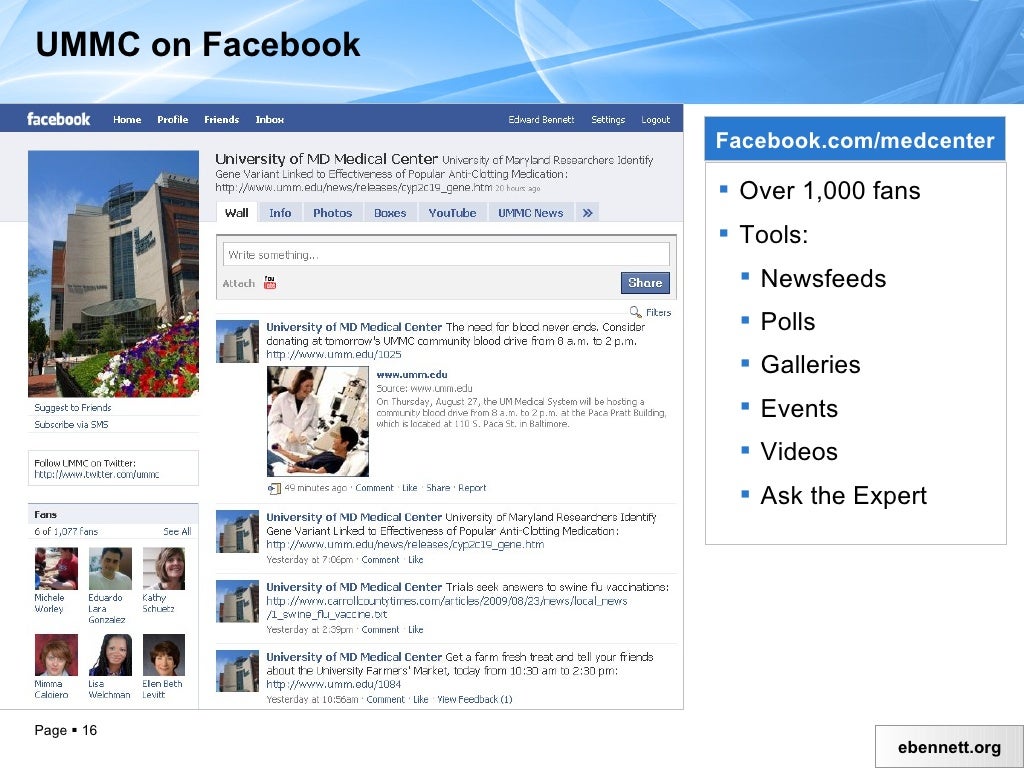 Hospitals & Social Media Fall 2009