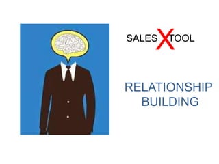 SALES TOOL
X
RELATIONSHIP
BUILDING
 