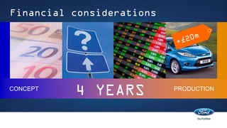 Financial considerations




CONCEPT
          4 YEARS          PRODUCTION
 
