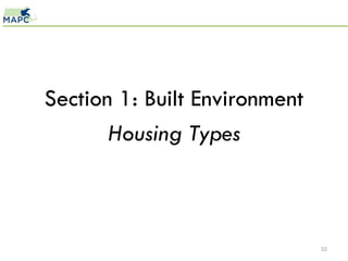 Section 1: Built Environment
       Housing Types



                               32
 
