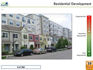 Residential Development
33



                                     Inappropriate   0
     Woodland
     0   0
     1   1
     2   2
     3   3
     4   4
     5   5                             Somewhat
     6   6
                                      Appropriate    4
     7   7
     8   8
     9   9




                                            Very
                                      Appropriate    9


                                                     10
             0 of 200
 