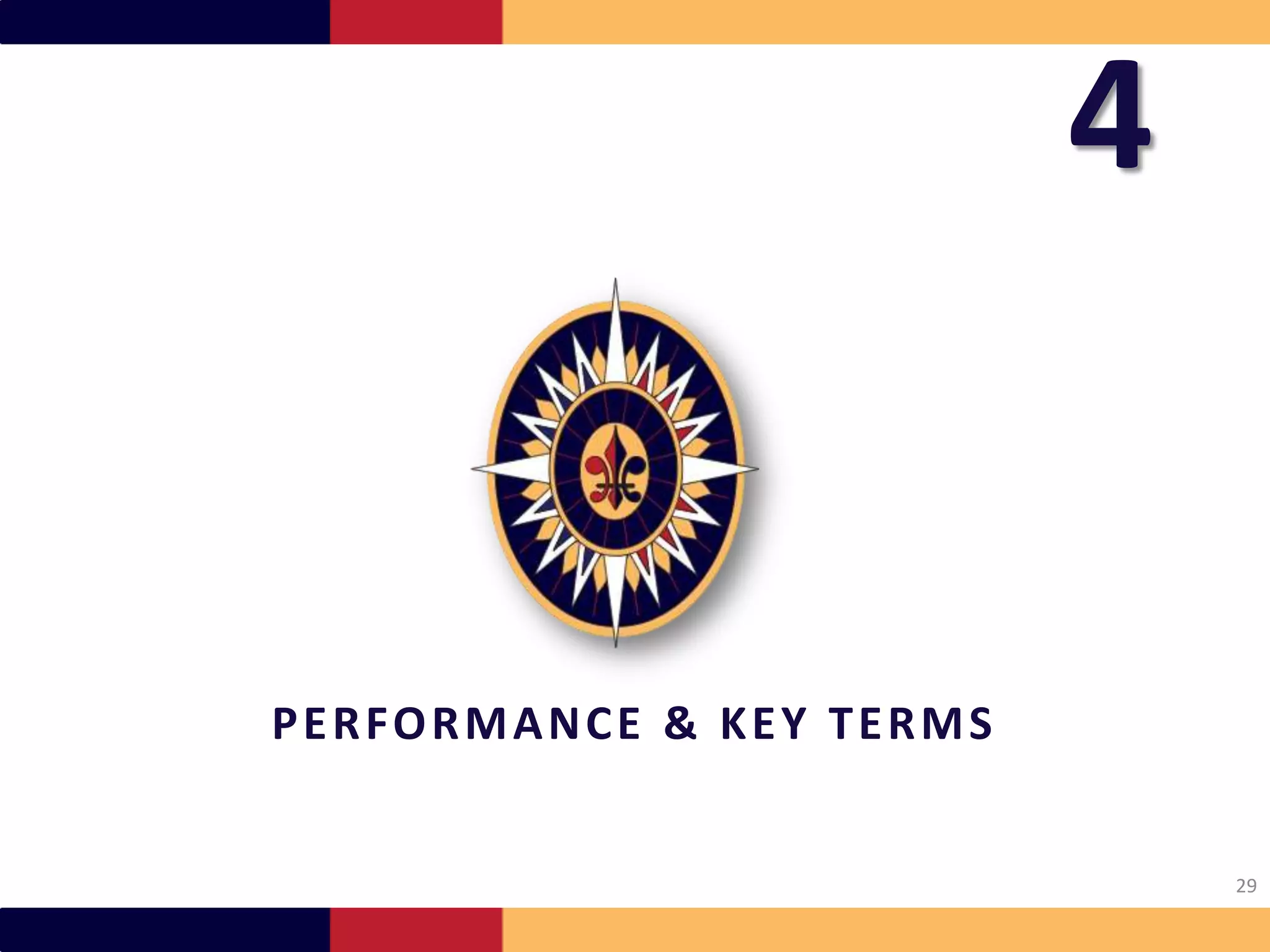 4


P E R FO R M A N C E & K E Y T E R M S


                                             29
 
