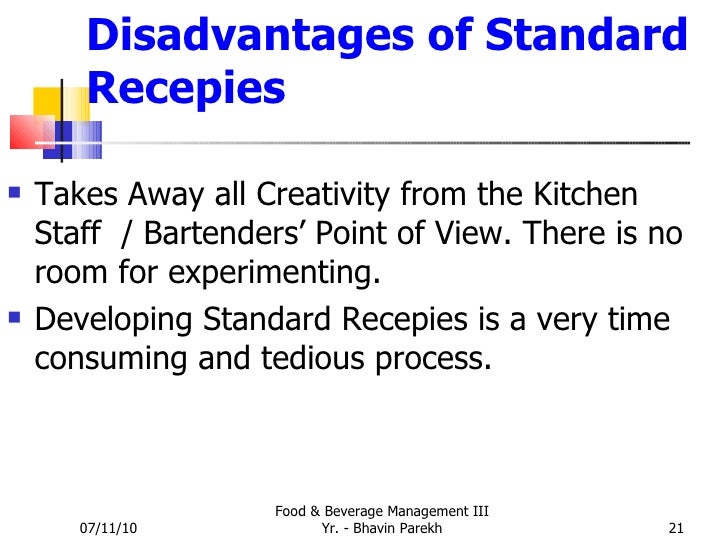standardized recipe format template
