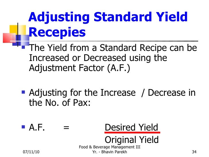 standardized recipe template
