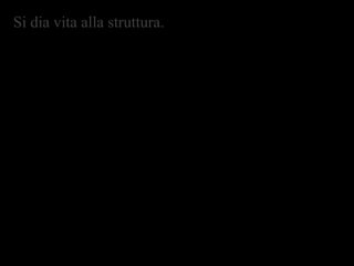 Si dia vita alla struttura.
 