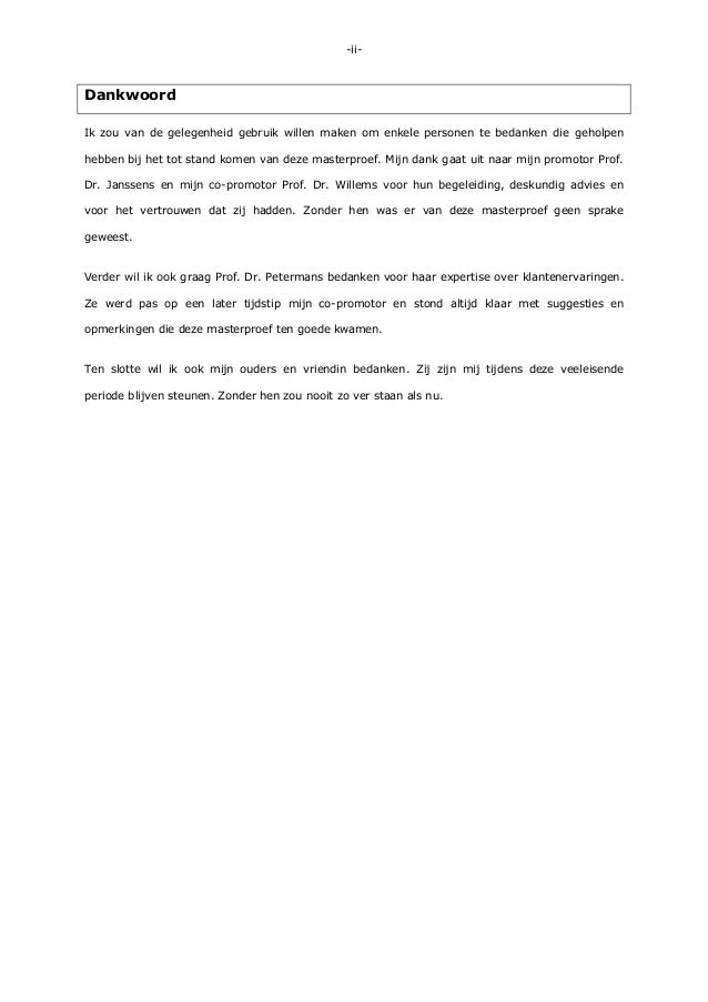 Voorbeeld dankwoord thesis picture