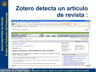 Zotero detecta un artículo de revista : 