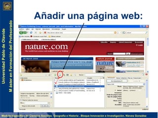 Añadir una página web: 