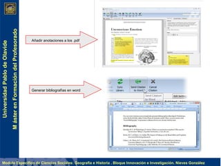 Añadir anotaciones a los .pdf Generar bibliografías en word 